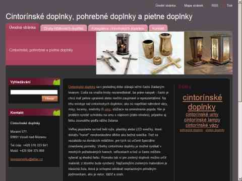Nhled www strnek http://www.cintorinske-doplnky.sk
