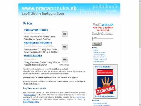 Nhled www strnek http://www.pracaponuka.sk/