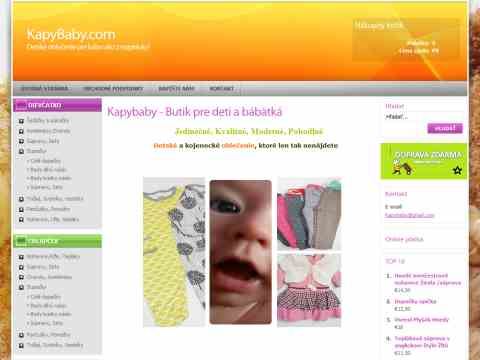 Kliknutím přejdete na http://www.kapybaby.com Náhled www stránek http://www.kapybaby.com