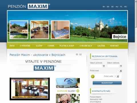 Nhled www strnek http://www.maxim-penzion.sk