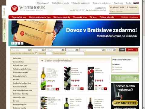 Nhled www strnek http://www.wineshop.sk