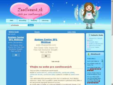 Nhled www strnek http://www.zamilovane.sk