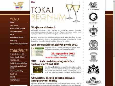 Nhled www strnek http://www.tokajregnum.sk