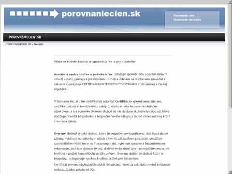 Nhled www strnek http://www.porovnaniecien.sk